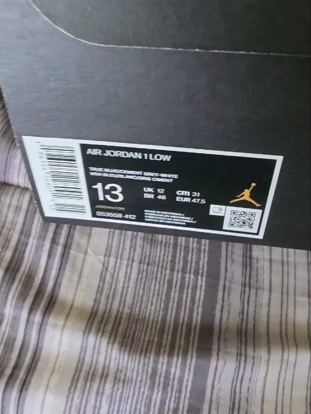 Air Jordan Retro 1 Low Tru Blue/ Grey/white